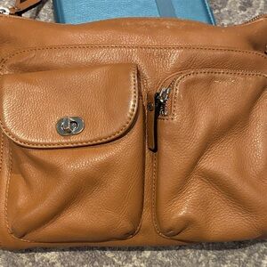 Tan Leather Crossbody Bag